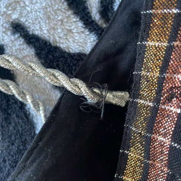 Free people metallic plaid square neck short sleeve pullover dress - Picture 7 of 13